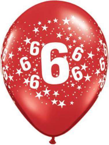 Number 6 Party Balloons - Click Image to Close